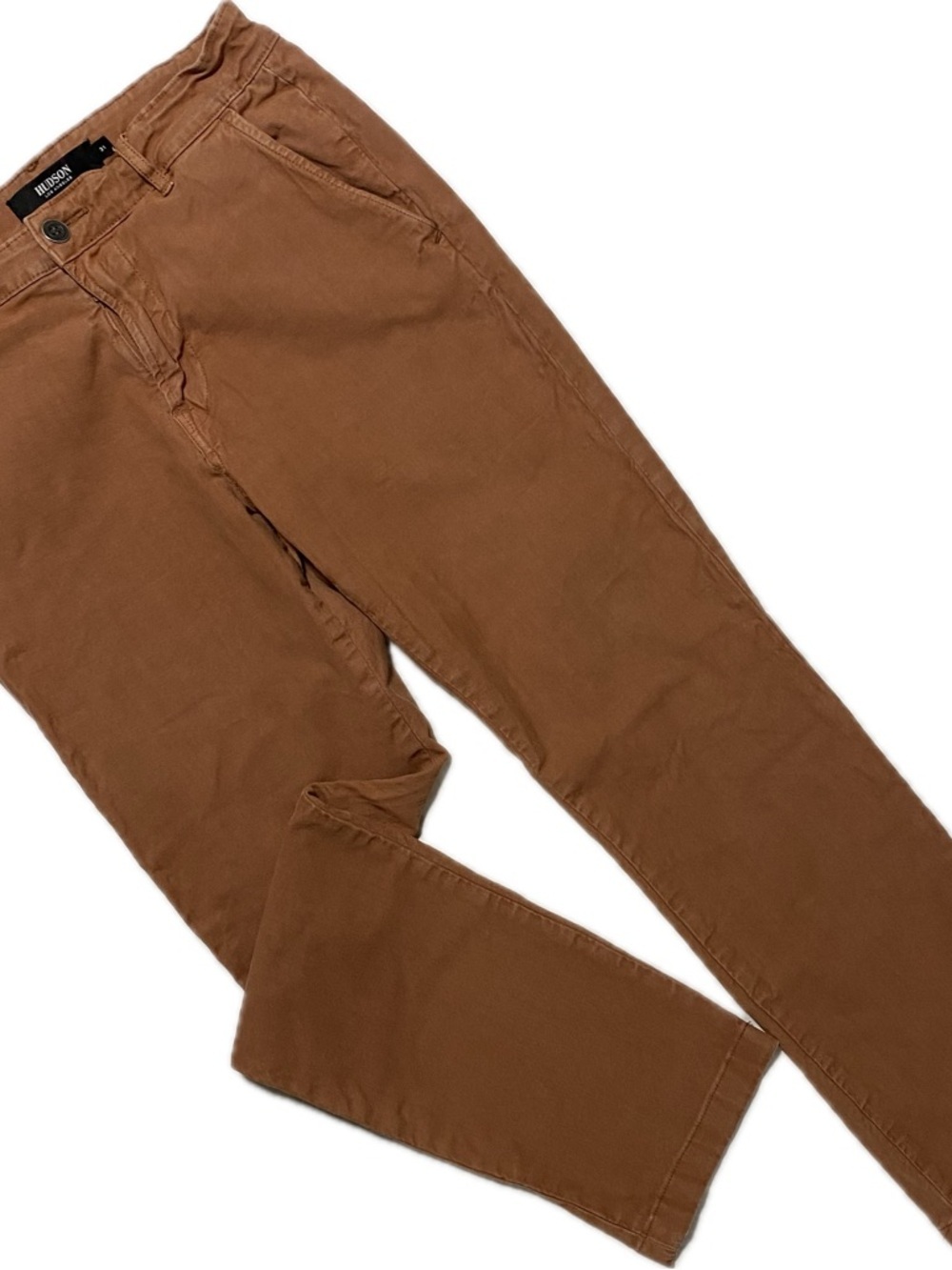 Hudson Jeans Straight Leg Pants in Cognac Brown